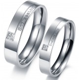 Quality and Quantity Assured Endless Love Titanium Ring For Lovers