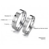 Quality and Quantity Assured Endless Love Titanium Ring For Lovers