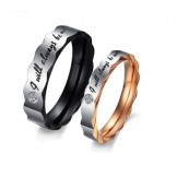 Reliable Reputation Titanium Ring For Lovers With Rhinestone