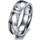 Excellent Quality Titanium Ring For Lovers With Rhinestone