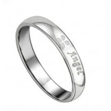 Superior Quality Clover Shape Titanium Ring For Lovers 