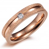 Reliable Quality Pearl Sand Titanium Ring For Lovers 