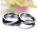 High Quality Titanium Ring For Lovers With Diamond