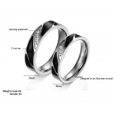 High Quality Titanium Ring For Lovers With Diamond