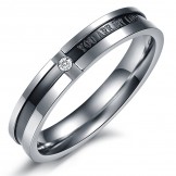 to Enjoy High Reputation at Home and Abroad Titanium Ring For Lovers 