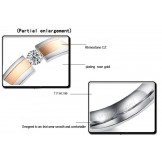 Dependable Performance Titanium Ring For Lovers With Rhinestone