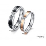 Dependable Performance Titanium Ring For Lovers With Rhinestone