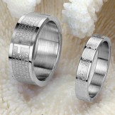Excellent Quality English Bible Titanium Ring For Lovers
