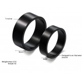 to Win Warm Praise from Customers Black Titanium Ring For Lovers 