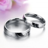 High Quality Black Titanium Ring For Lovers With Diamond