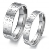 Excellent Quality White Titanium Ring For Lovers 