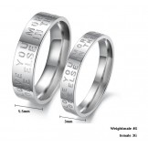 Excellent Quality White Titanium Ring For Lovers 