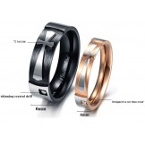 Stable Quality Cross Titanium Ring For Lovers