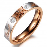 Reliable Quality Decorative Pattern Titanium Ring For Lovers 