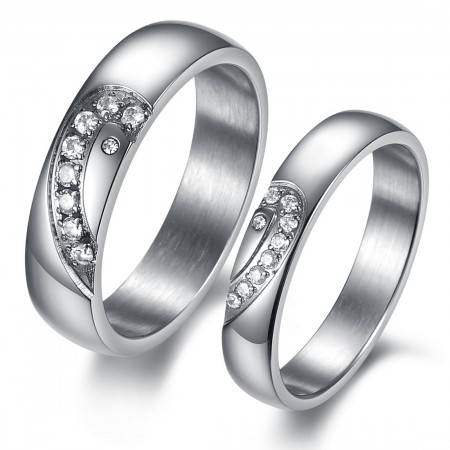 Durable in Use Titanium Ring For Lovers 