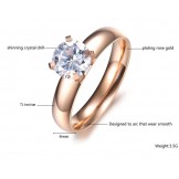 Wide Varieties Female Titanium Ring With Rhinestone