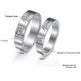 Quality and Quantity Assured Titanium Ring For Lovers With Diamond