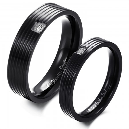 to Have a Long Story Simple Titanium Ring For Lovers