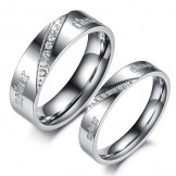 Complete in Specifications Argent Titanium Ring For Lovers 