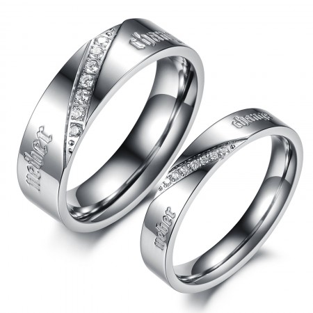 Complete in Specifications Argent Titanium Ring For Lovers 