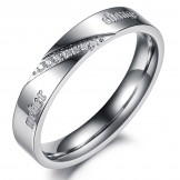 Complete in Specifications Argent Titanium Ring For Lovers 