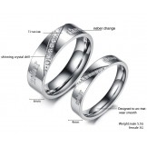 Complete in Specifications Argent Titanium Ring For Lovers 