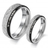 Dependable Performance Black Titanium Ring For Lovers 
