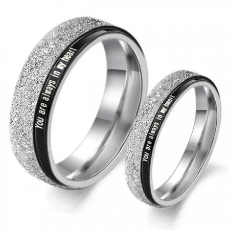 Dependable Performance Black Titanium Ring For Lovers 