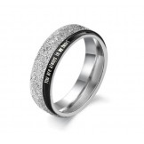 Dependable Performance Black Titanium Ring For Lovers 