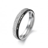 Dependable Performance Black Titanium Ring For Lovers 