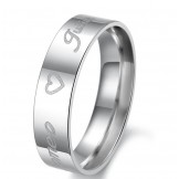 Dependable Performance Sweetheart Titanium Ring For Lovers 