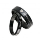 Stable Quality Black Titanium Ring For Lovers 