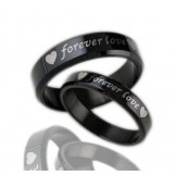Stable Quality Black Titanium Ring For Lovers 