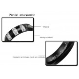 Complete in Specifications Black Titanium Ring For Lovers With Rhinestone