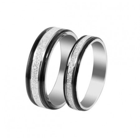 Stable Quality Scrub Titanium Ring For Lovers 
