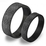 Superior Quality Black Titanium Ring For Lovers 