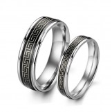 Easy to Use Black Titanium Ring For Lovers 