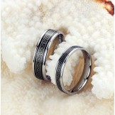 Easy to Use Black Titanium Ring For Lovers 