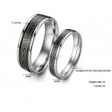 Easy to Use Black Titanium Ring For Lovers 