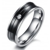 Excellent Quality Concise Titanium Ring For Lovers 