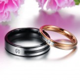 Easy to Use Concise Titanium Ring For Lovers 