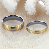 Superior Quality Golden Titanium Ring For Lovers