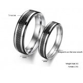 Quality and Quantity Assured Black Titanium Ring For Lovers  