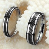 The King of Quantity Black Titanium Ring For Lovers