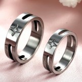 Stable Quality Star Titanium Ring For Lovers