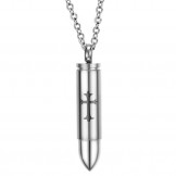 Well-known for Its Fine Quality Bullet Shape Cross Titanium Necklace 