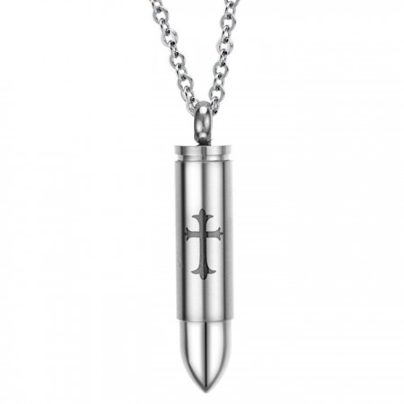 Well-known for Its Fine Quality Bullet Shape Cross Titanium Necklace 
