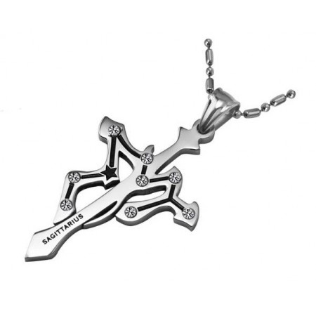 to Have a Long Story Sagittarius Titanium Necklace 