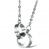 Complete in Specifications Female Phase Ring Titanium Necklace 