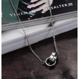 Complete in Specifications Female Phase Ring Titanium Necklace 